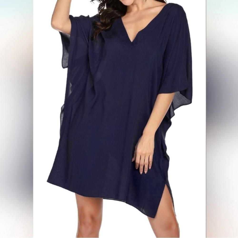 Ekouaer Women's Navy Blue Swimsuit Coverup  Size Large NWT
NO DISCOUNT